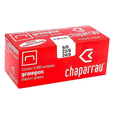 Grampo Galvanizado para Grampeador 9/6 - 23/6 - 24/6 CX C/5000 UN Chaparrau