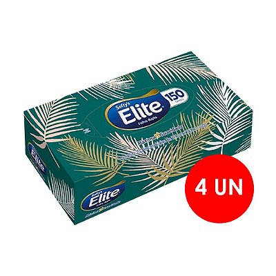 Lenço Papel Descartável Folha Dupla Elite Softy's 4 PCT C/150 UN