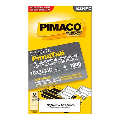 Etiqueta Pimaco Impressora Matricial 10236MC 1 Carreira