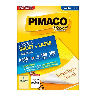 Etiqueta Pimaco InkJet+Laser Branca A4 367