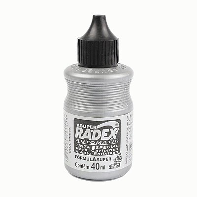 Tinta p/Carimbo e Auto-Entintado 40ml Radex Preto