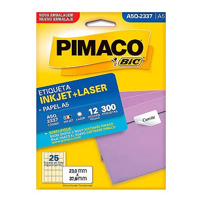 Etiqueta Pimaco InkJet+Laser Branca A5 Q2337