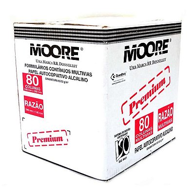 Formulário Moore Razão 80 Colunas 2 Vias Branco Autocopiativo 1010-3 CX C/1500