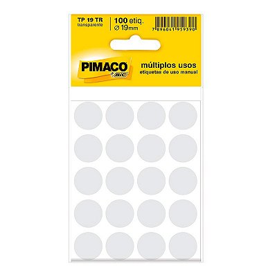 Etiqueta Pimaco TP 19 Transparente PCT C/100 UN