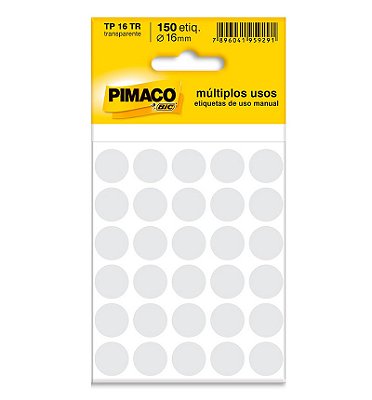 Etiqueta Pimaco TP 16 Transparente PCT C/150 UN