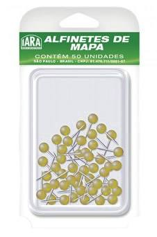 Alfinete Mapa Bege 50pcs Iara