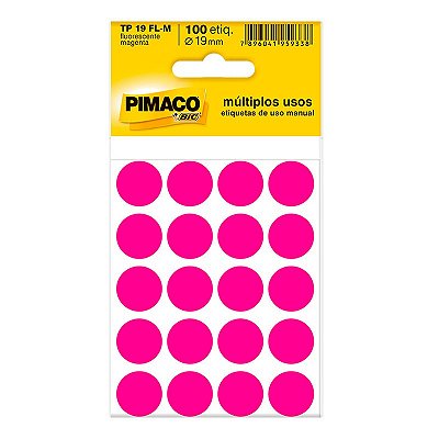 Etiqueta Pimaco TP 19 Magenta PCT C/100 UN