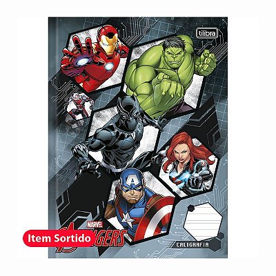 Caderno Caligrafia 40 Fls  Avengers Assemble