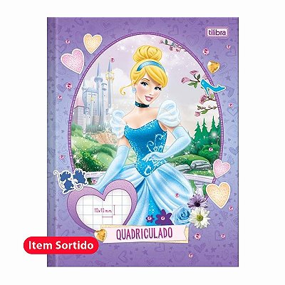 Caderno Quadriculado Brochura 1x1cm 40Fls Princesas Tilibra
