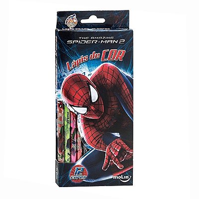 Lápis de Cor 12 Cores Spider Man Molin