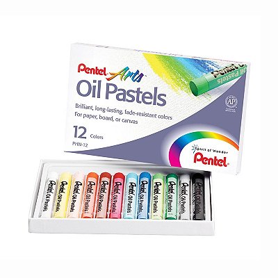 Giz Pastel Oleoso 12 Cores Pentel