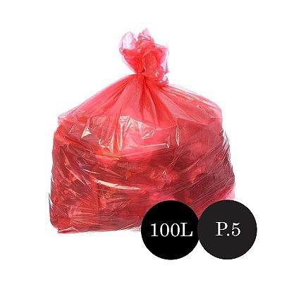 Saco de Lixo Vermelho P.5 100LTS PCT C/100 UN