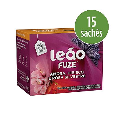 Chá Leão Rosa Silvestre, Hibisco e Amora 15 Sachês