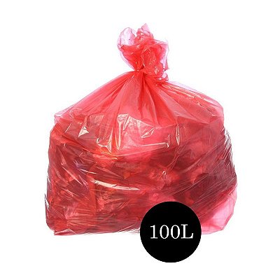 Saco de Lixo Comum Vermelho 100LTS PCT C/100 UN