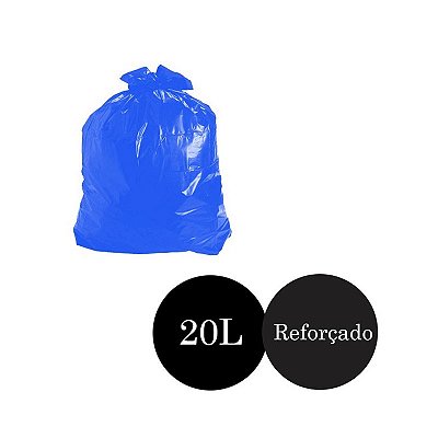 Saco de Lixo Azul Reforçado 20LTS PCT C/100 UN