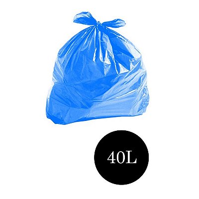 Saco de Lixo Comum Azul 40LTS PCT C/100 UN