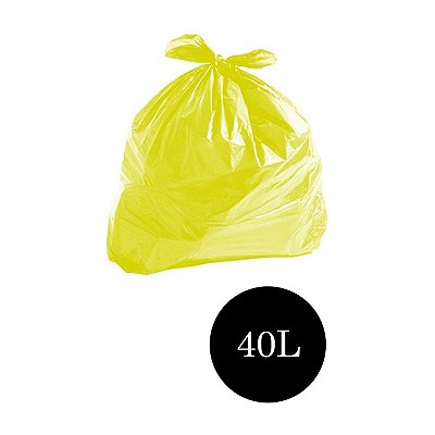 Saco de Lixo Comum Amarelo 40LTS PCT C/100 UN