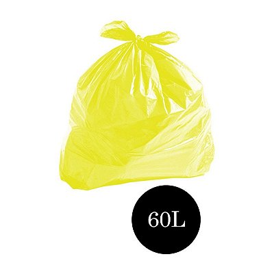 Saco de Lixo Comum Amarelo 60LTS PCT C/100 UN