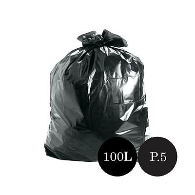 Saco de Lixo Preto P.5 100LTS PCT C/100 UN