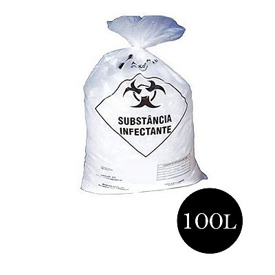 Saco de Lixo 100LTS Leitoso Infect. M.4 PCT C/100 UN