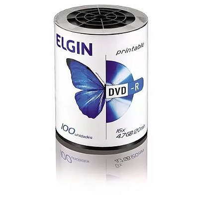 DVD-R Gravável Printable 4.7GB Elgin Bulk C/100 UN
