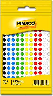 Etiqueta Pimaco TP 6 Color 715 PCS