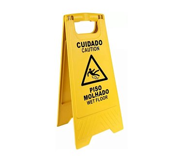 Cavalete Sinalização Piso Molhado Dobrável