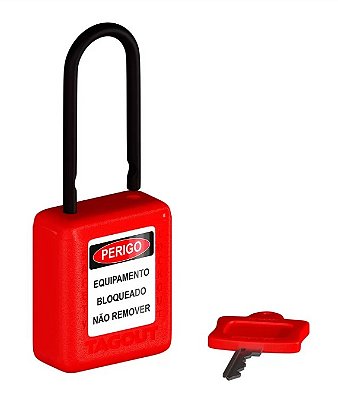 Cadeado de Bloqueio Plástico com Haste Plástica Lockout Tagout NR10