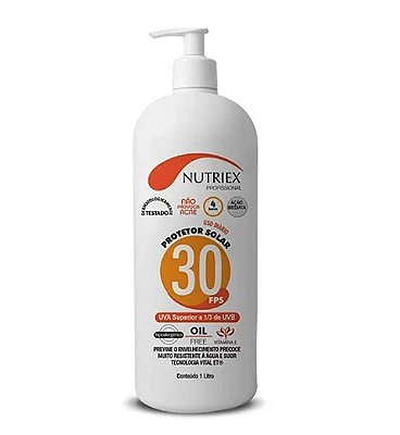 Protetor Solar Nutriex FPS 30 1kg Sem Repelente