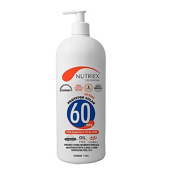 Protetor Solar Nutriex FPS 60 1kg Sem Repelente