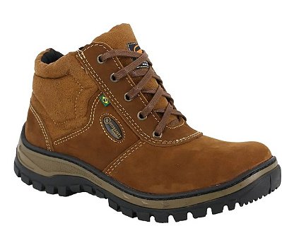 Botina Adventure de Segurança Ecosafety em Couro Nobuck Ferrugem - CA 46122
