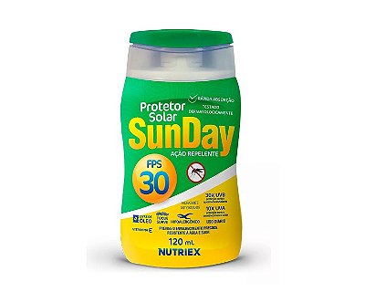 Protetor Solar Sunday FPS 30 c/ Repelente 120g Nutriex