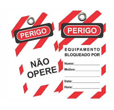 Etiqueta de Bloqueio LOTO "Não Opere"