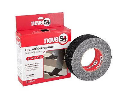 Fita Antiderrapante Preta 50mm x 15m Segurança Nove54