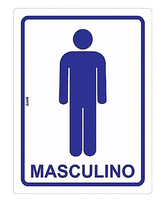 Placa Sanitário Masculino e Feminino 15x20cm