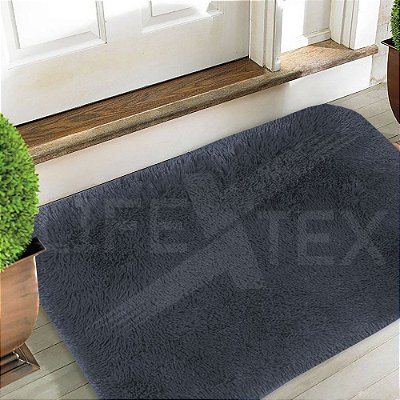 Tapete Felpudo Cinza Escuro para Porta Antiderrapante 0,40 x 0,60 m