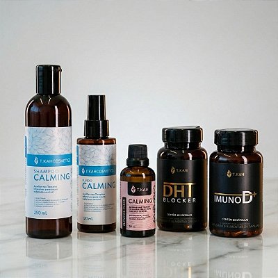 Couro cabeludo inflamado, normal ou seco (Psoríase, Dermatite de Contato, Queimadura Solar)