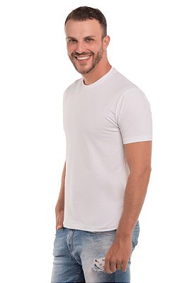 Camiseta masculina de manga curta Light branca - Algodão Egípcio