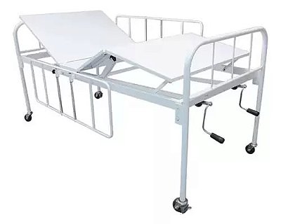 Cama hospitalar manual 2 manivelas - Marca Hospitalar