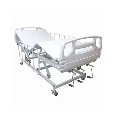 Cama hospitalar manual 3 manivelas luxo - Marca Hospitalar