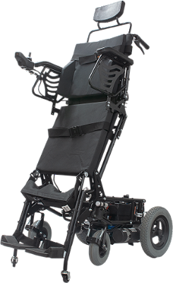 Cadeira de Rodas Stand up Motorizada ou Manual Preta Freedom
