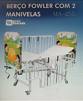 Berço Fowler com 2 manivelas - Móveis Andrade
