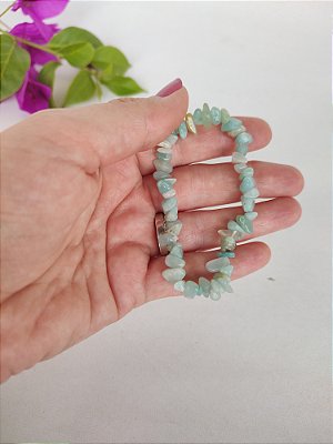 Pulseira Cascalho Amazonita - Calmante, aceitação