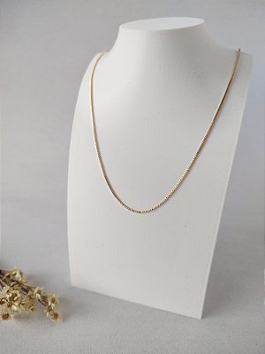 Corrente Veneziana Banhada Ouro 18 - 43cm + Extensor de 7cm