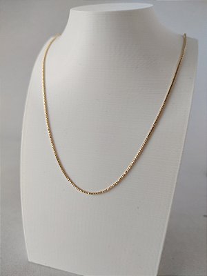 Corrente Veneziana Banhada Ouro 18 - 60cm + Extensor de 7cm