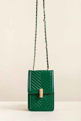 Bolsa Mini Transversal Matelassê Verde - Mamô