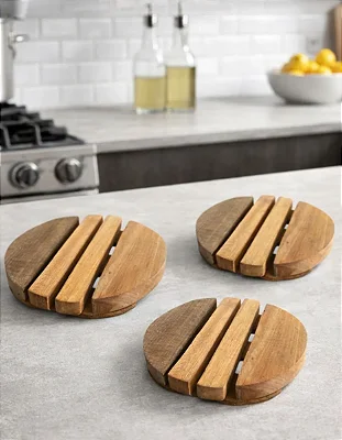 Kit 3 Descanso Apoio Panela Protetor Mesa Suporte Resistente