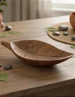 Bandeja Gamela Rústica De Folha Em Madeira Petisqueira Tábua
