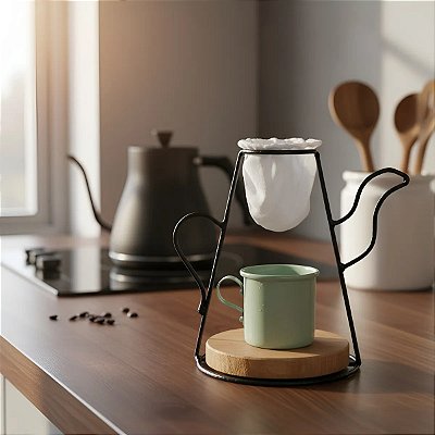 Suporte Mini Coador Individual De Café Cafeteira Filtro Bule