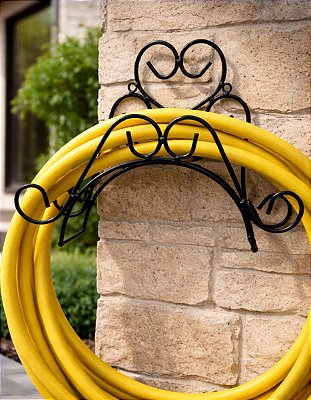 Suporte Mangueira Enrolador Porta Esquicho Jardim De Ferro
